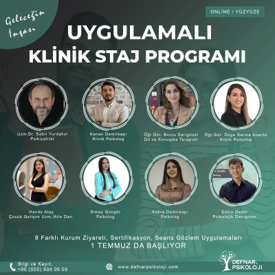 Kayseri Ücretli Klinik Psikoloji Staj Programı